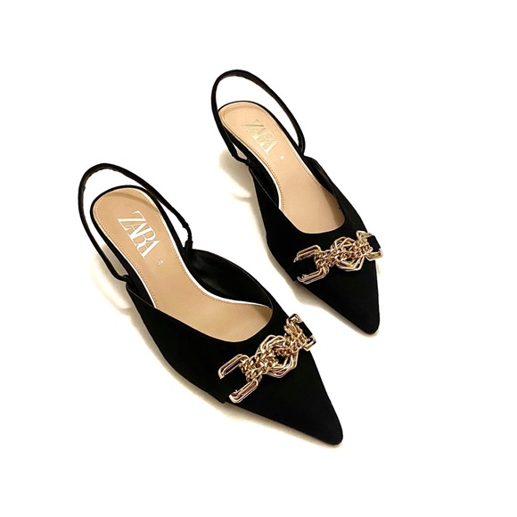 kitten heel mules zara
